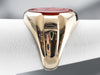 Men's Vintage Gold Carnelian Intaglio Ring