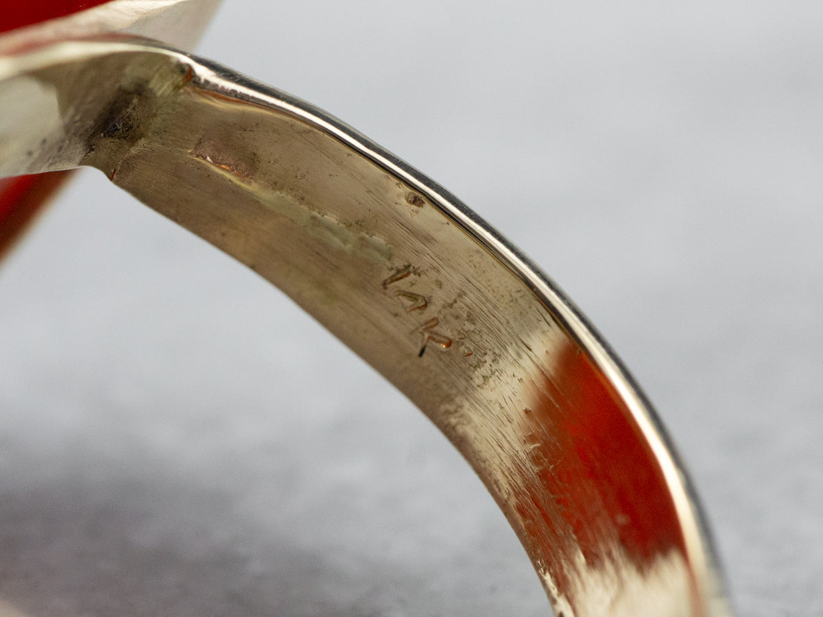 Large Sardonyx Cameo Cocktail Ring