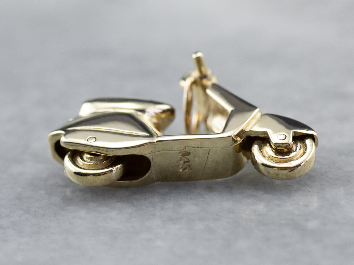 Gold Vintage Vespa Scooter Charm