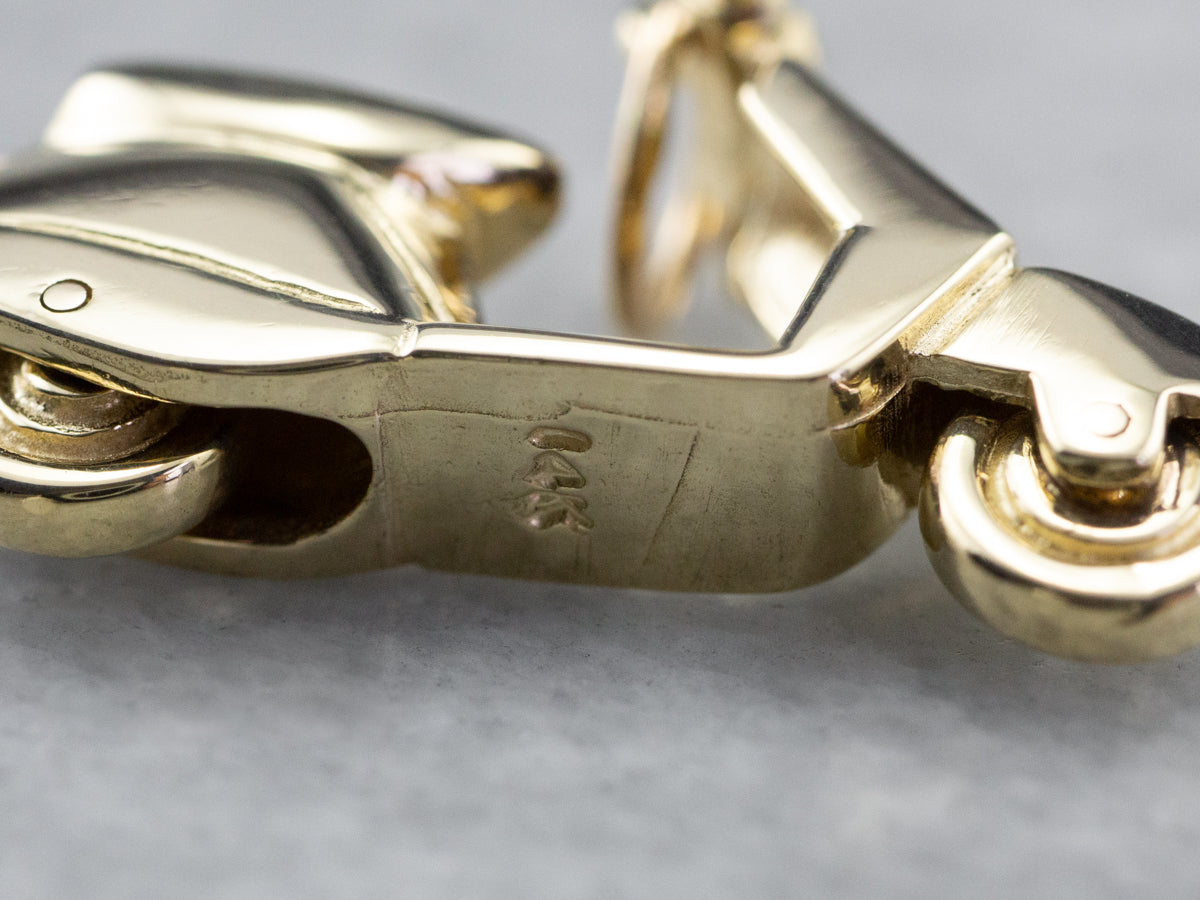 Gold Vintage Vespa Scooter Charm