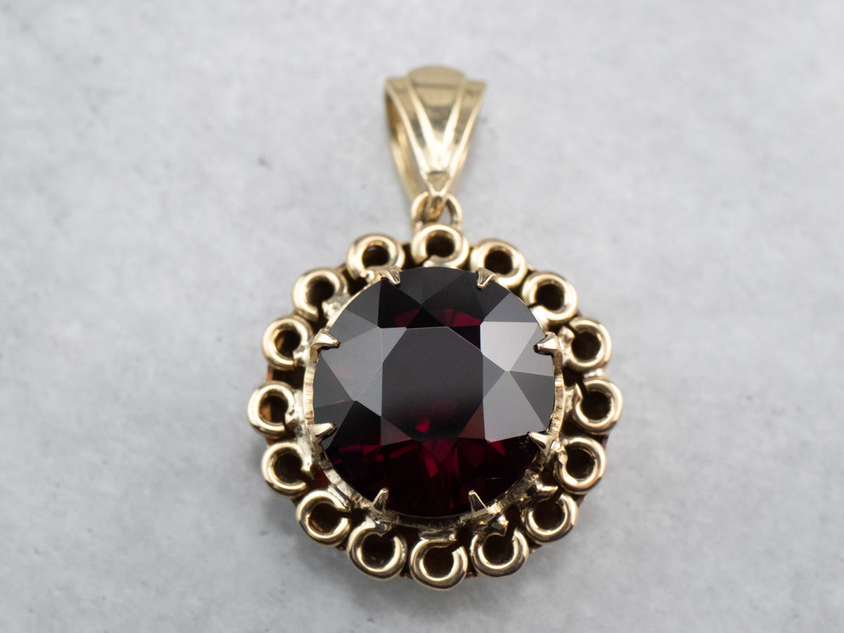 Vintage Rhodolite Garnet Pendant