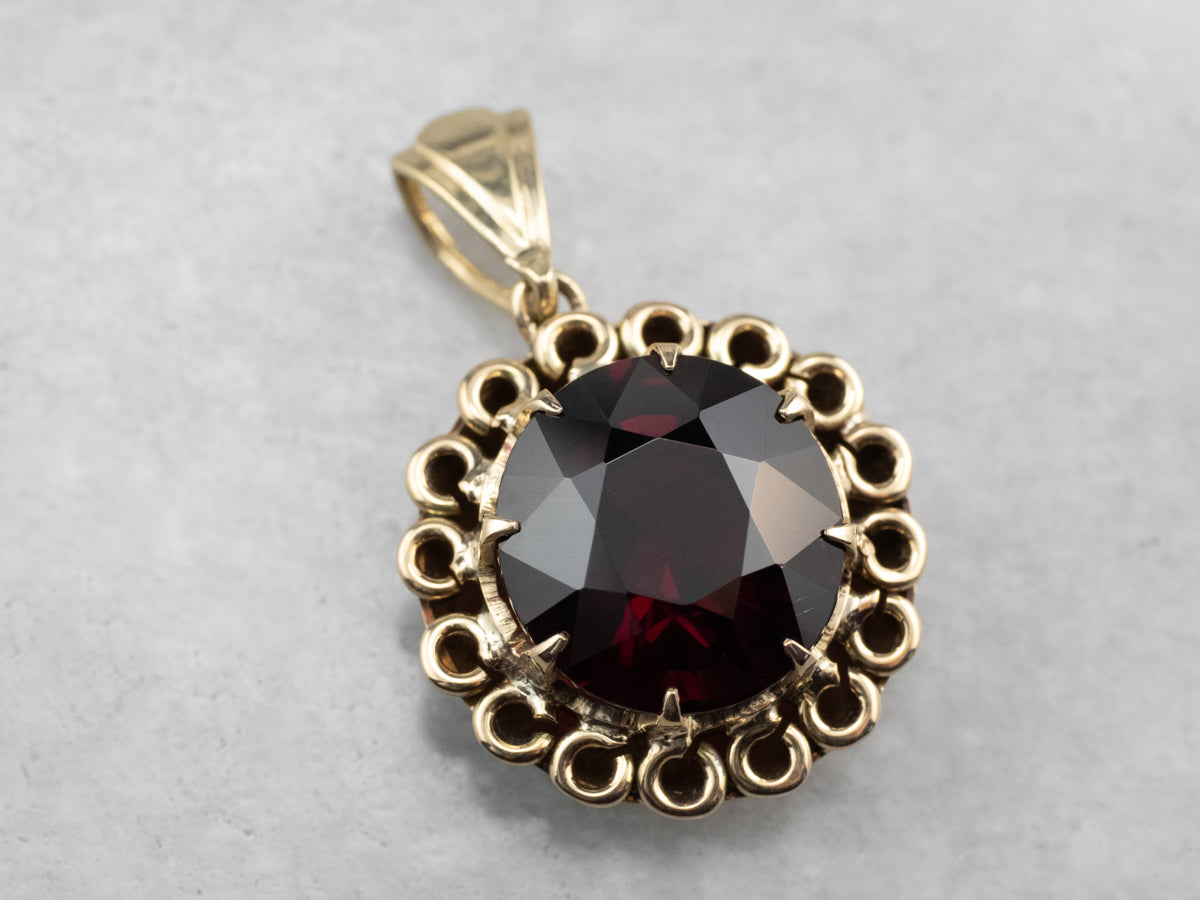 Vintage Rhodolite Garnet Pendant