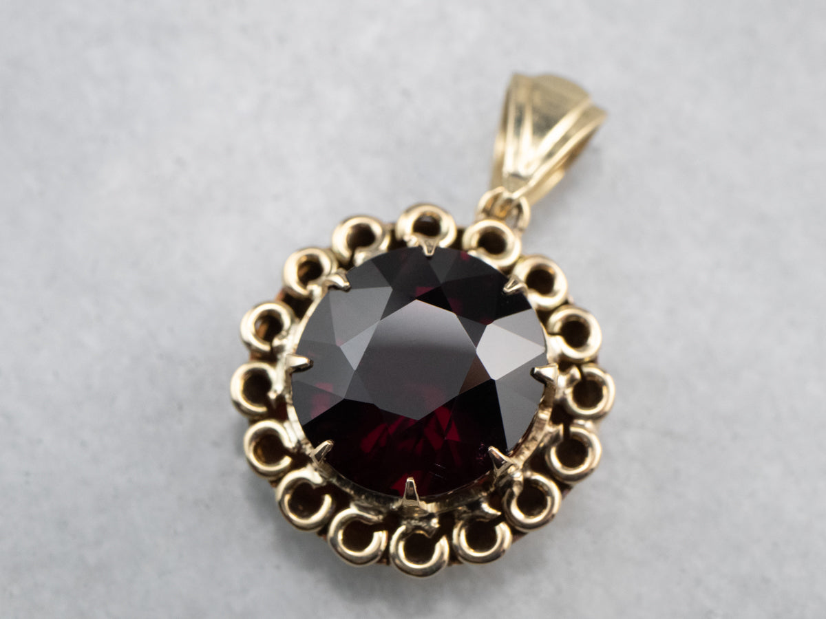 Vintage Rhodolite Garnet Pendant
