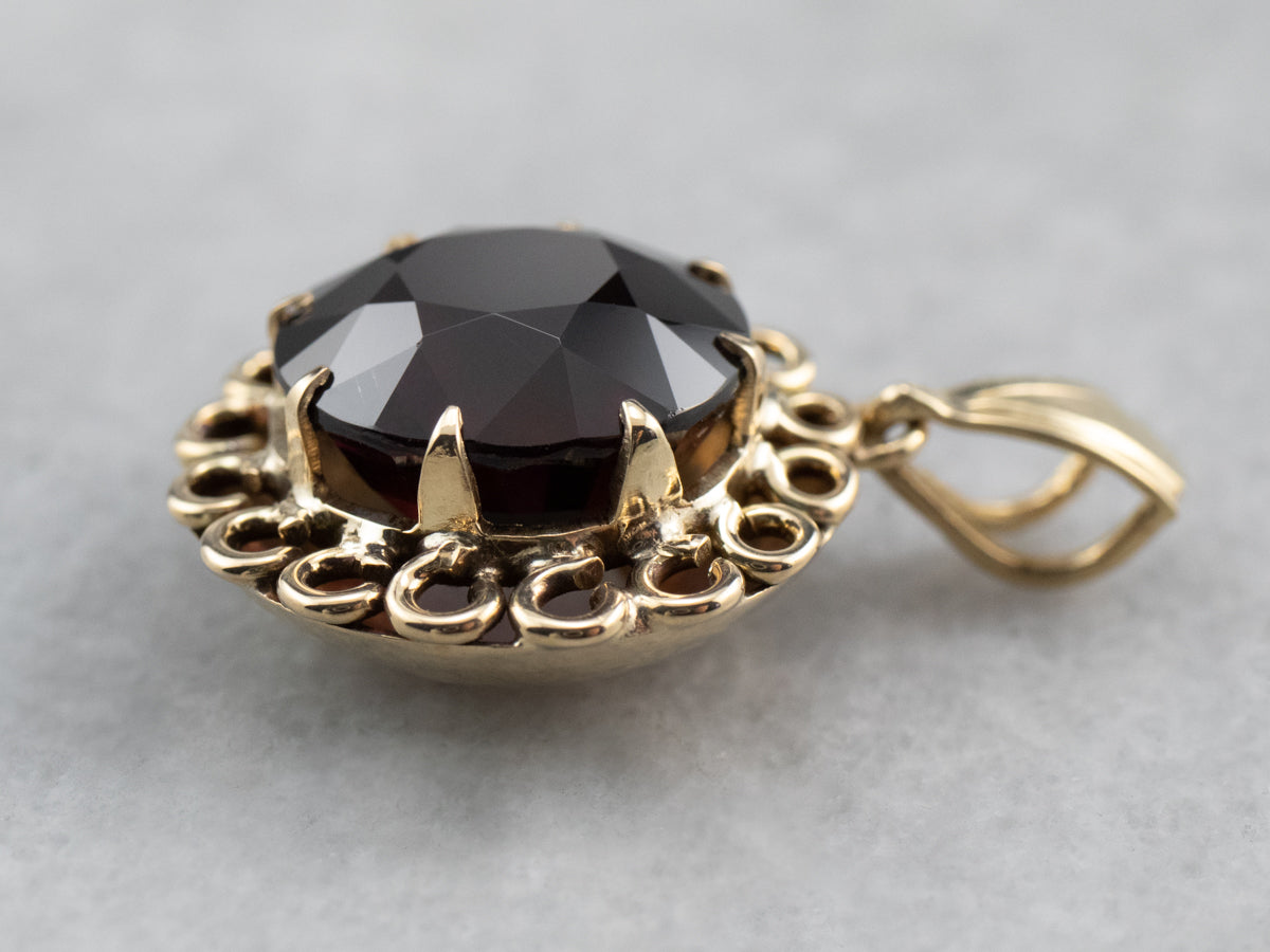 Vintage Rhodolite Garnet Pendant