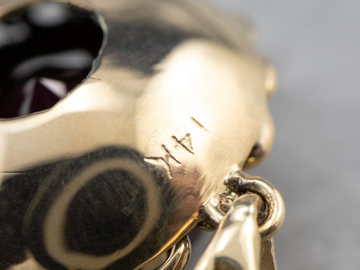 Vintage Rhodolite Garnet Pendant