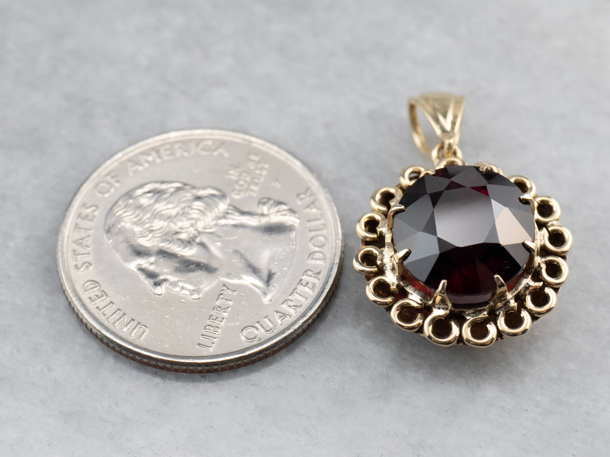 Vintage Rhodolite Garnet Pendant