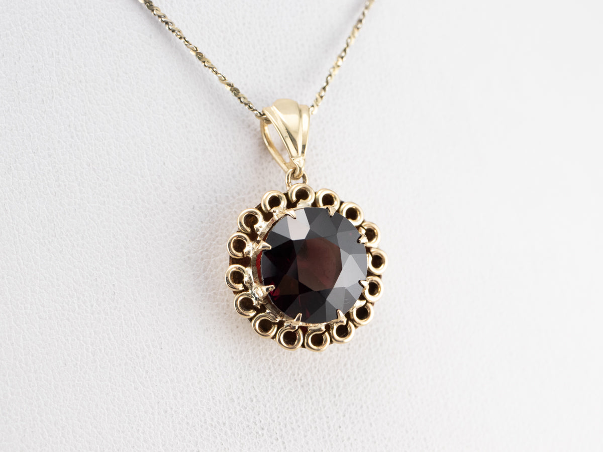 Vintage Rhodolite Garnet Pendant