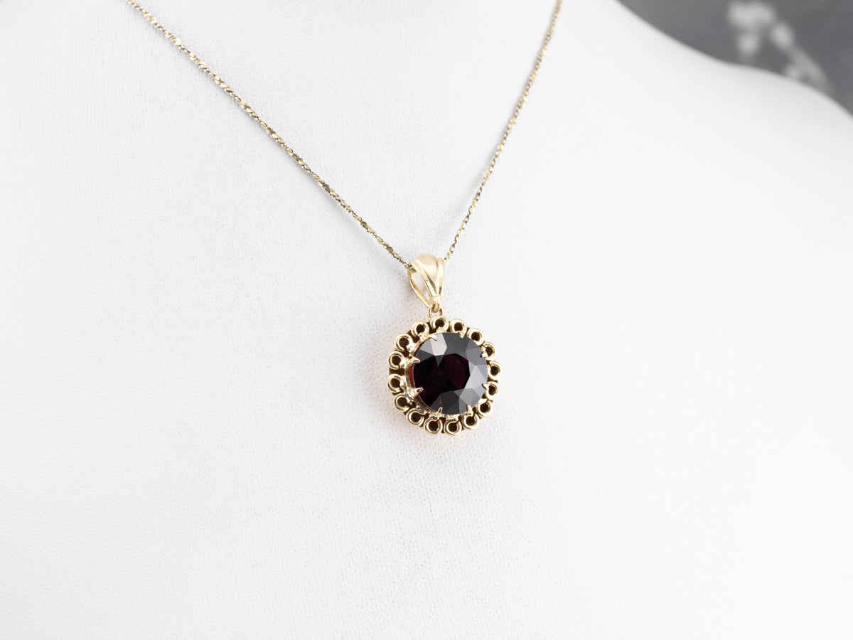 Vintage Rhodolite Garnet Pendant