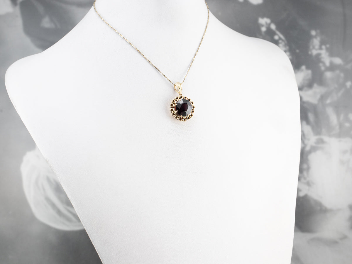 Vintage Rhodolite Garnet Pendant