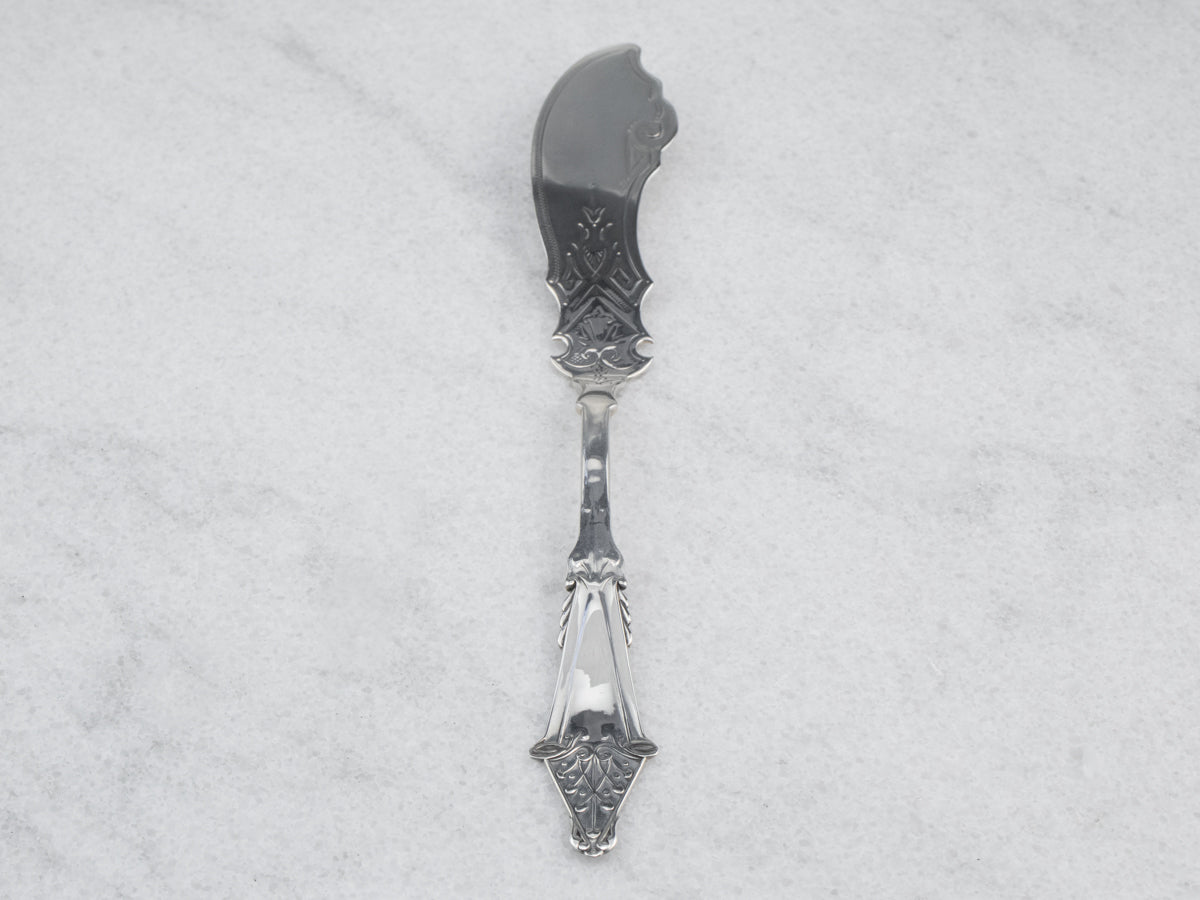 Antique Coin Silver Butter Knife