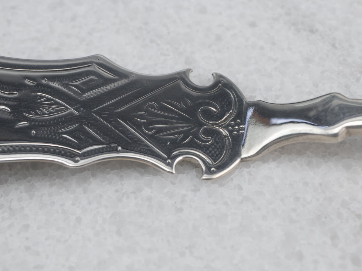 Antique Coin Silver Butter Knife