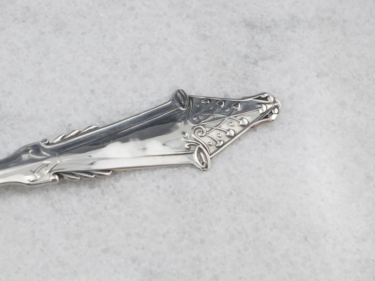 Antique Coin Silver Butter Knife