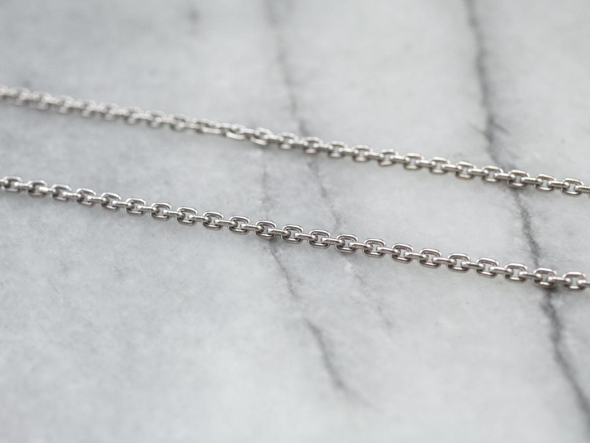 18K White Gold Rolo Chain