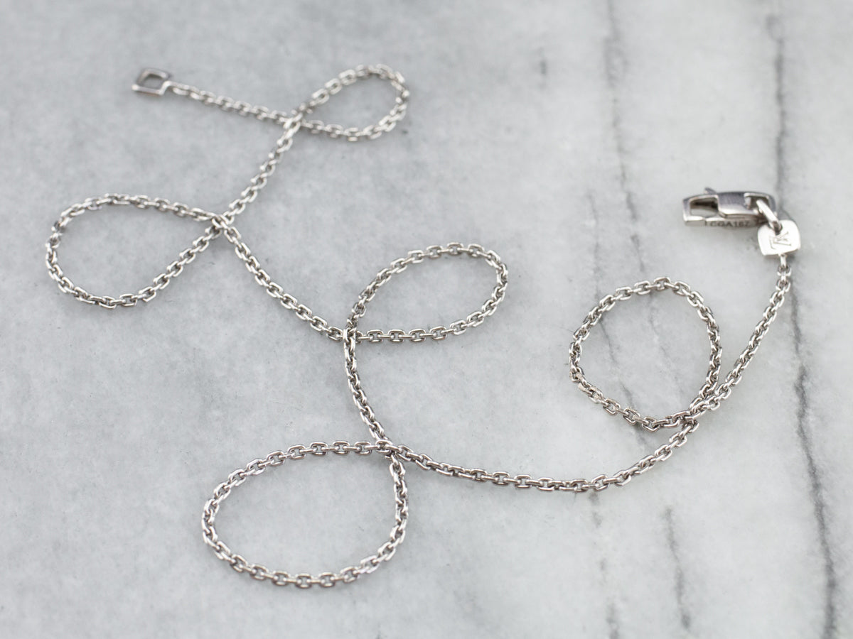 18K White Gold Rolo Chain