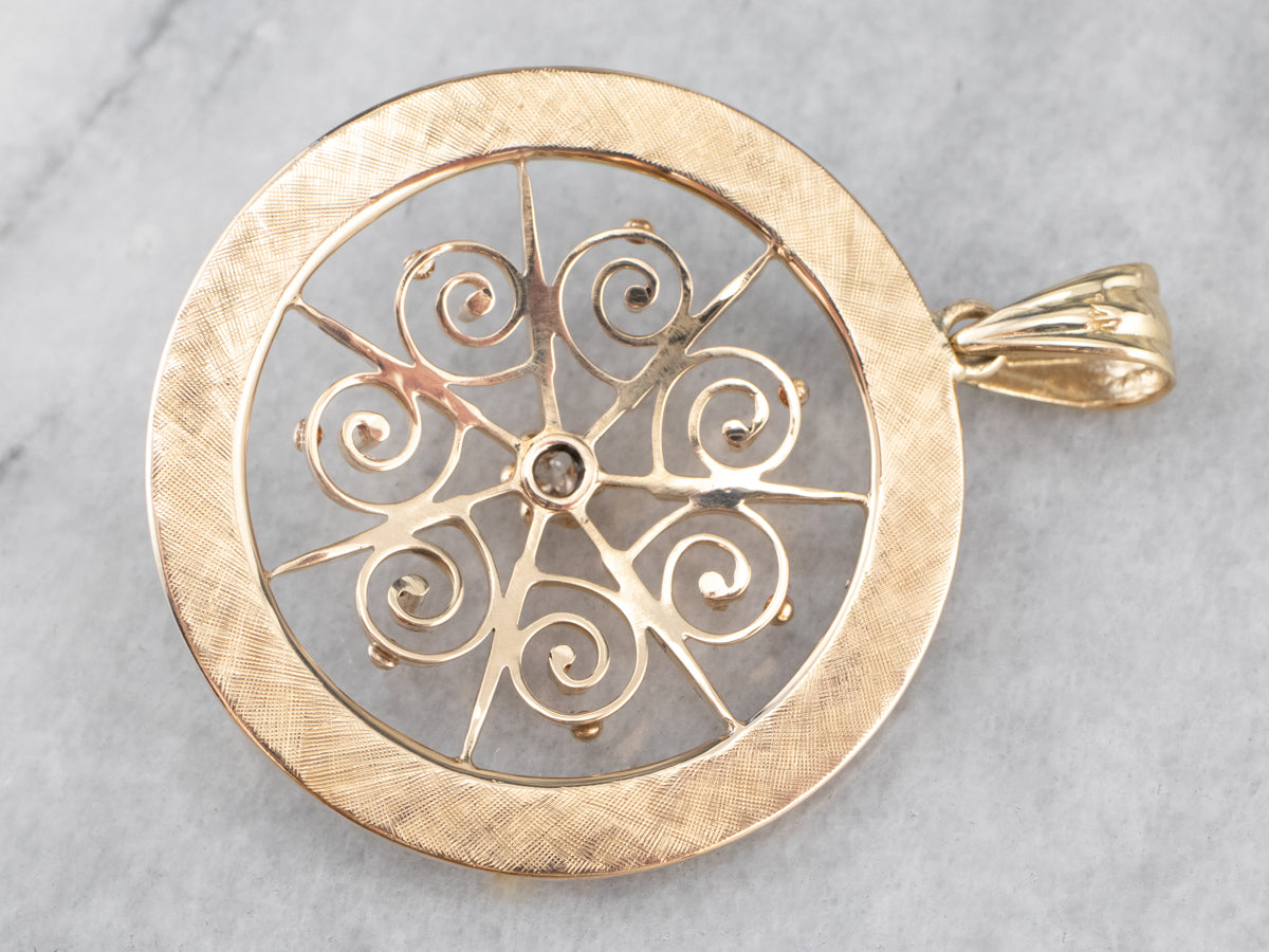 Buttercup Diamond and Pearl Pendant