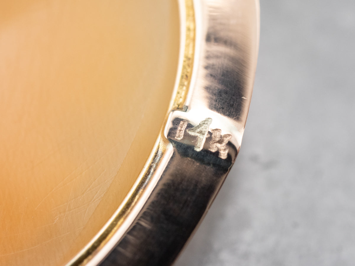 Engraved Rose Gold Cameo Pendant