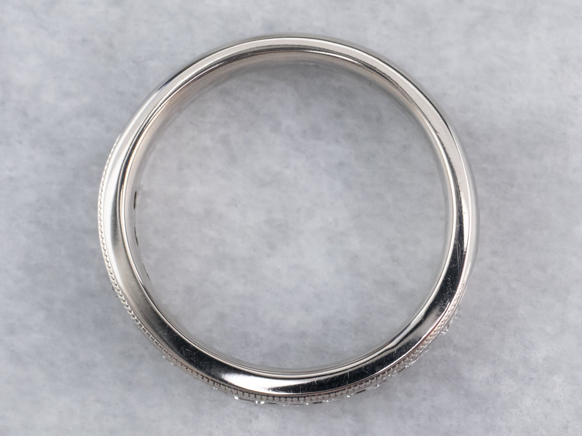 Channel Set Diamond Wedding Band