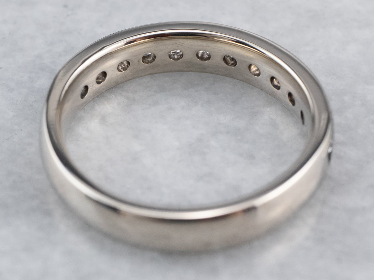 Channel Set Diamond Wedding Band