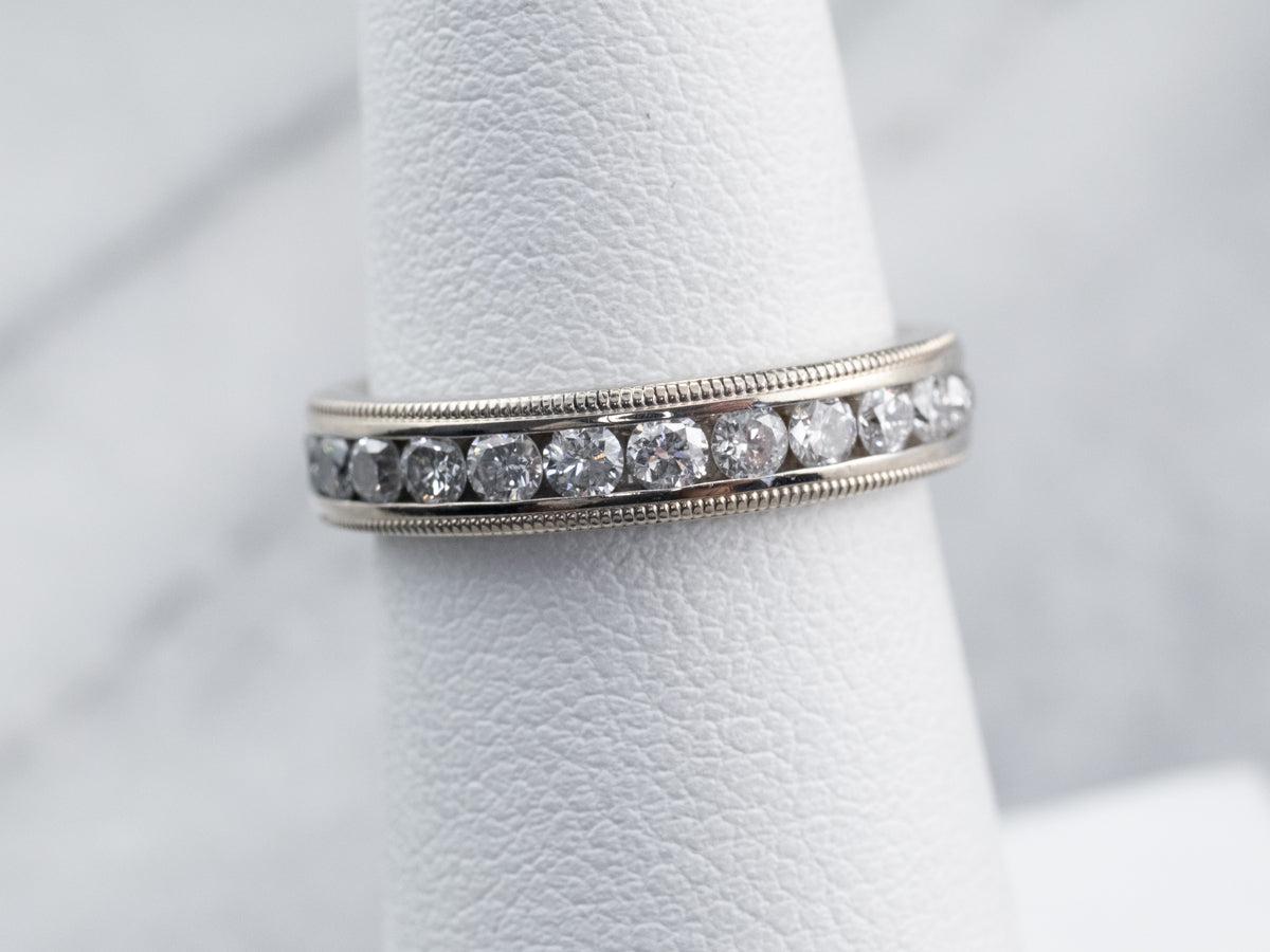 Channel Set Diamond Wedding Band