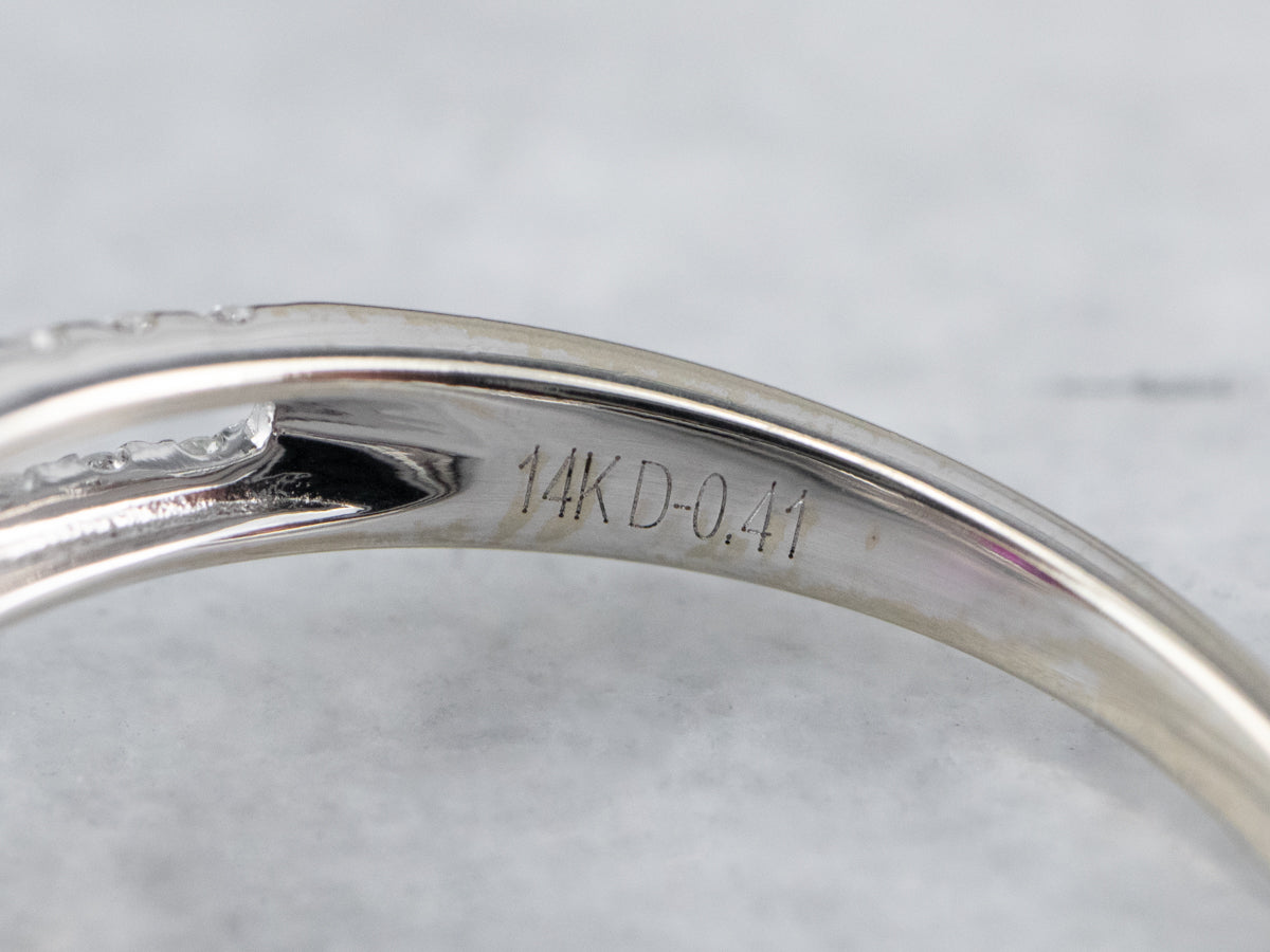 Modern Ruby and Diamond Engagement Ring