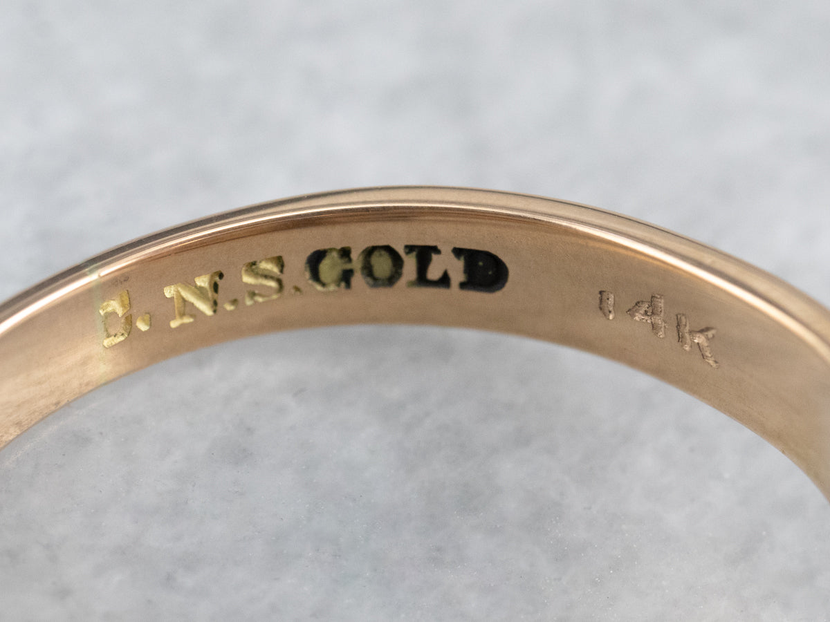 Vintage Hardstone Cameo Gold Ring