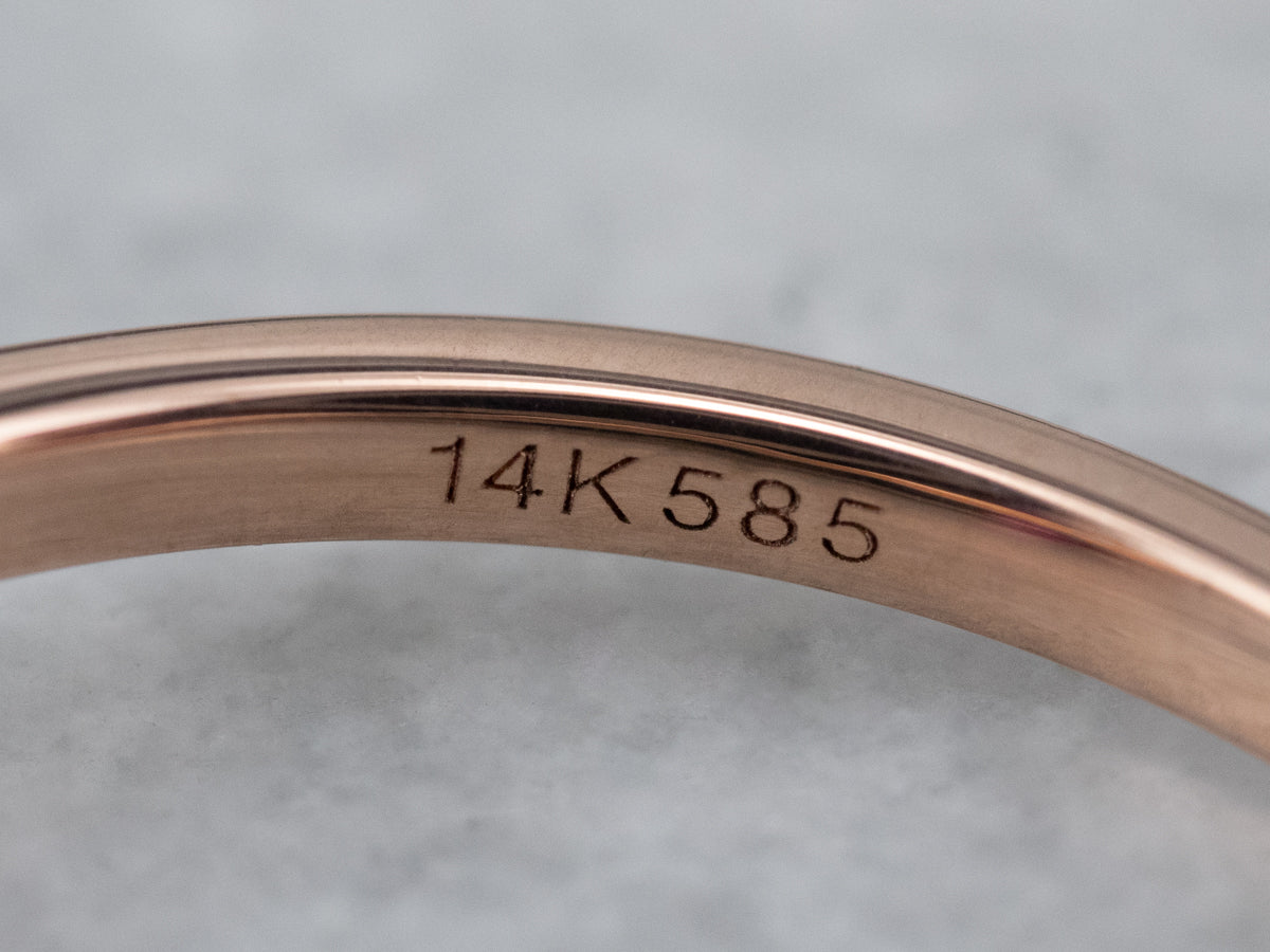 Rose Gold Pink Sapphire and Diamond Ring