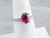 Rose Gold Pink Sapphire and Diamond Ring