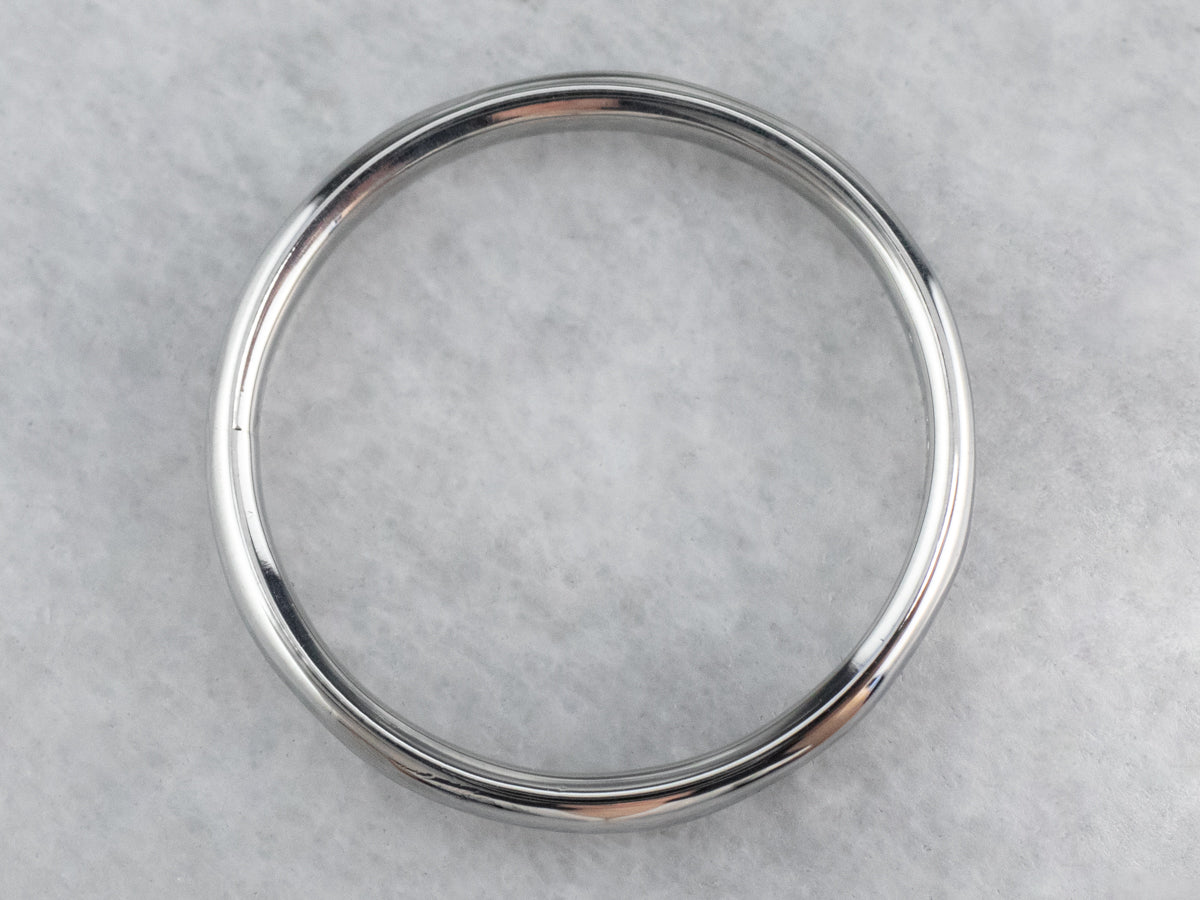 Plain 18K White Gold Wedding Band