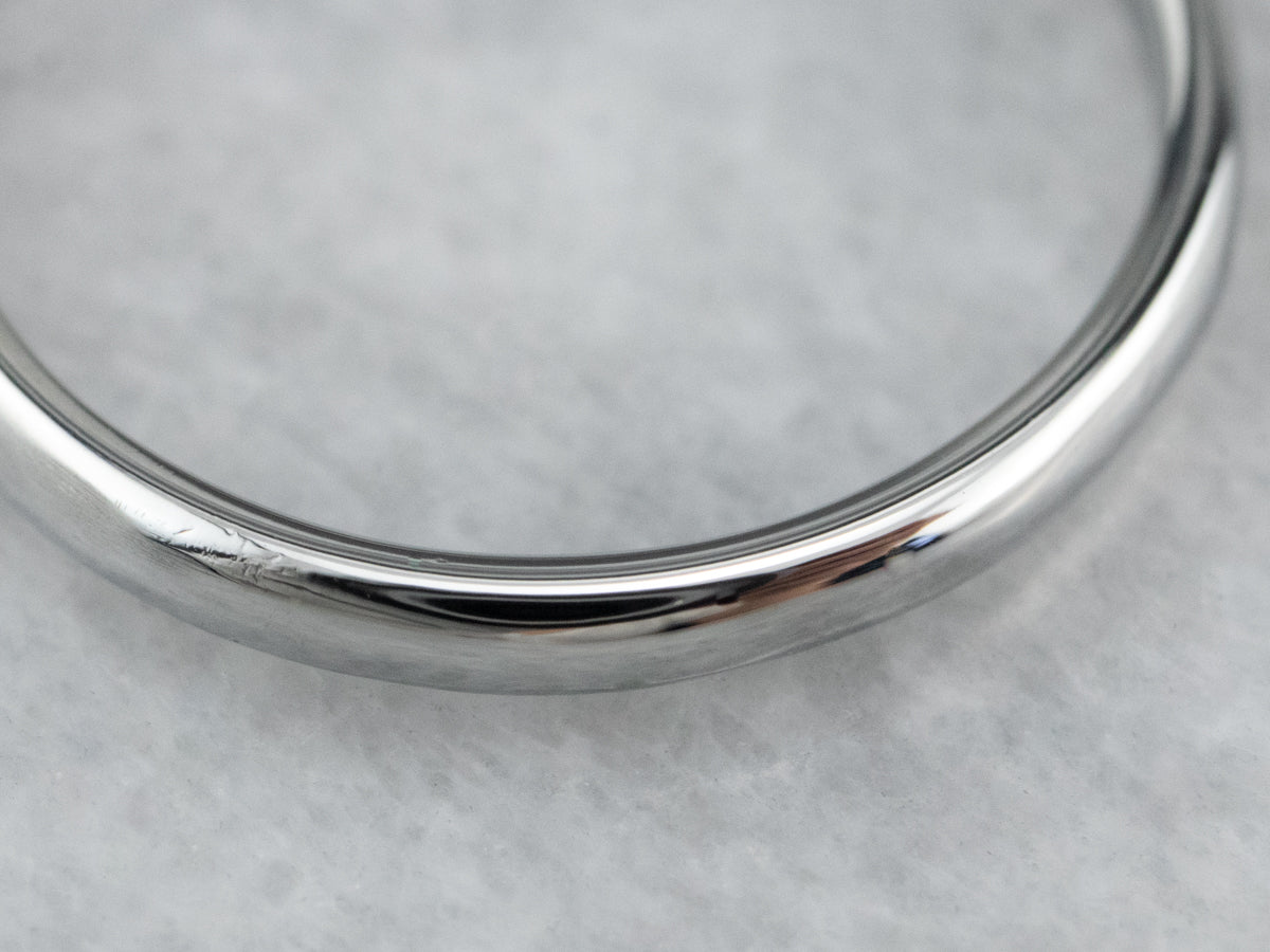 Plain 18K White Gold Wedding Band