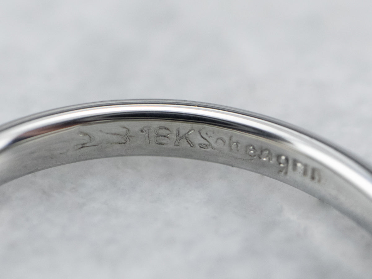 Plain 18K White Gold Wedding Band