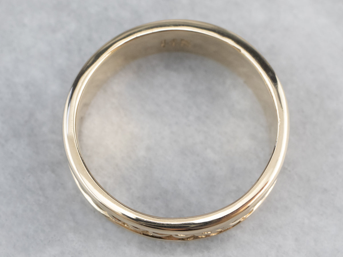 Vintage Gold Braided Pattern Band