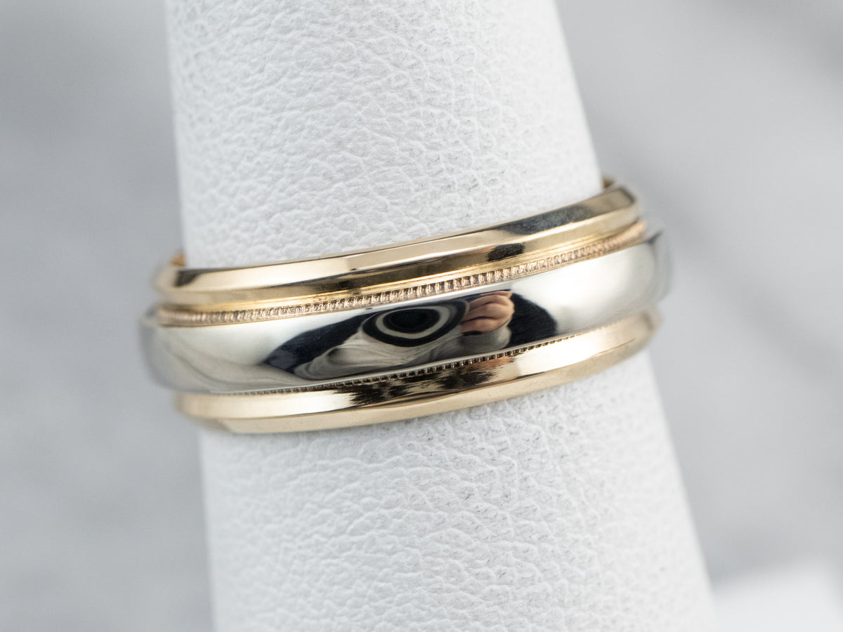 Two Tone Gold Wedding Band