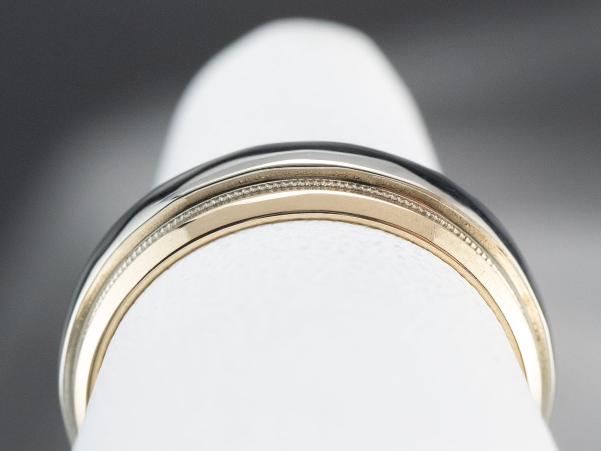 Two Tone Gold Wedding Band