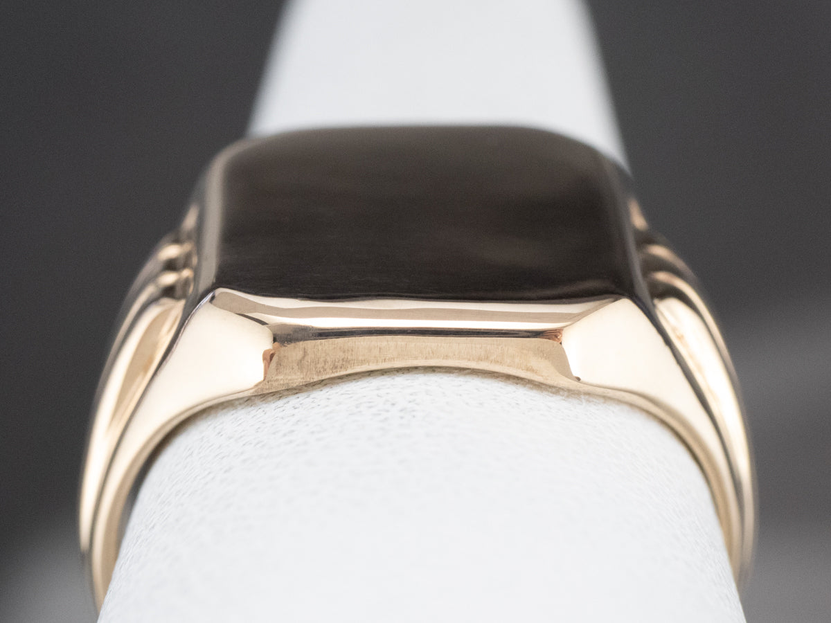 Vintage 10K Gold Men's Signet Ring