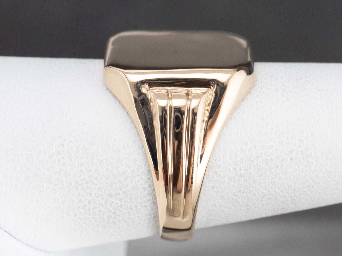 Vintage 10K Gold Men's Signet Ring
