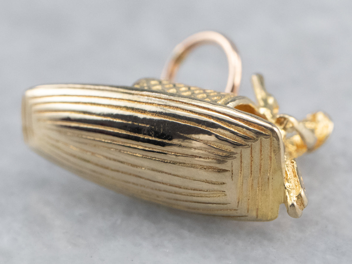 Vintage Gold River Boat Charm