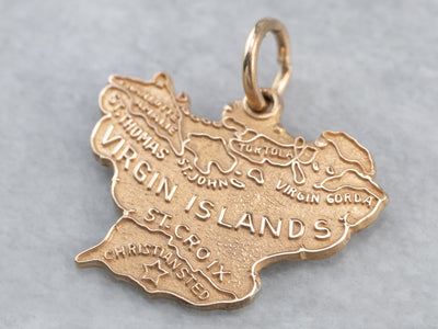 Virgin Island Gold Charm Pendant