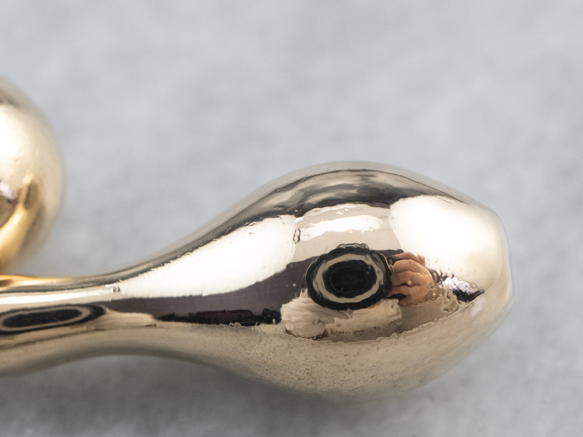 Large Vintage Gold Bowling Charm