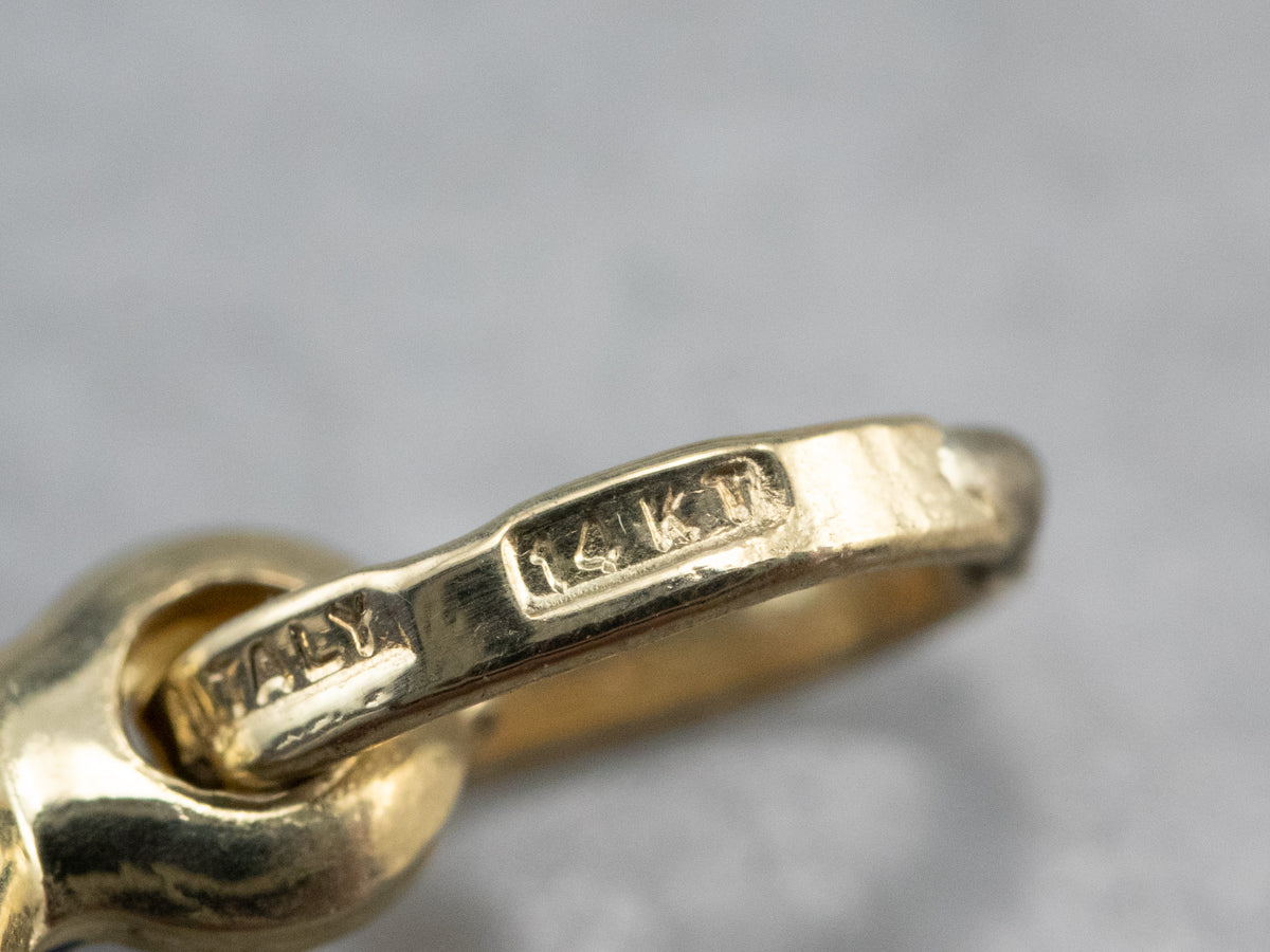 Charm para zapatos esmaltado con lunares azules