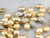 Three Strand Diamond Gold Station Necklace