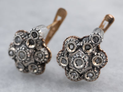 Antique Rose Cut Diamond Earrings