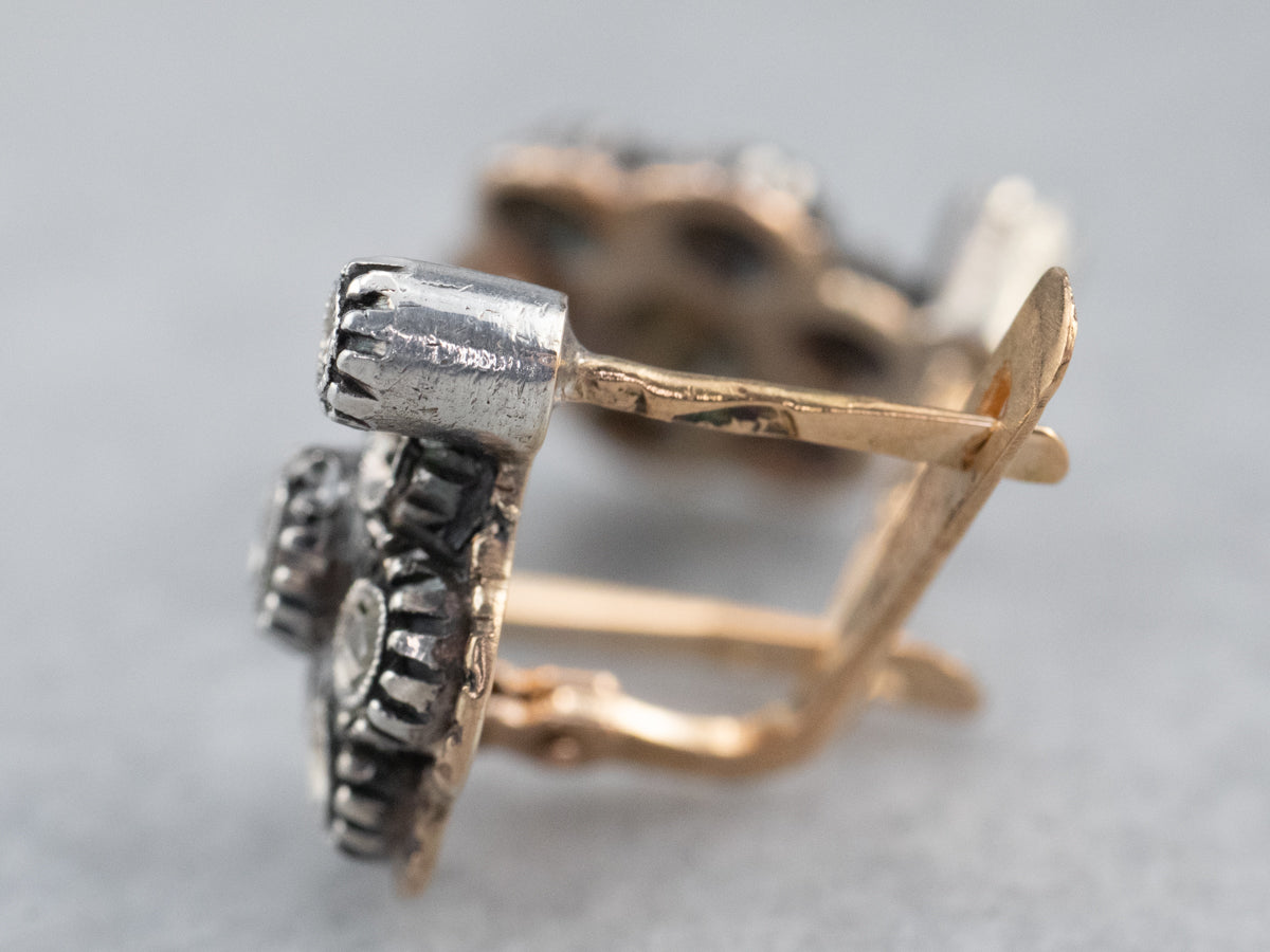 Antique Rose Cut Diamond Earrings