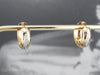 Two Tone Gold Diamond Hoop Earrings