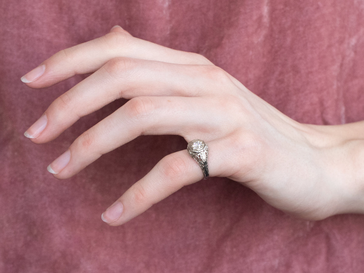 Art Deco Diamond Solitaire Ring