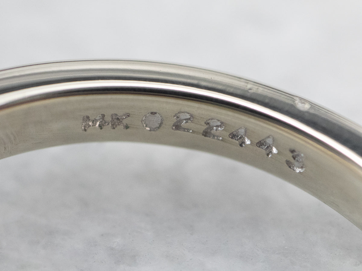 Sleek Orange Zircon Solitaire Ring