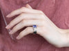 Modern Tanzanite and Diamond Ring