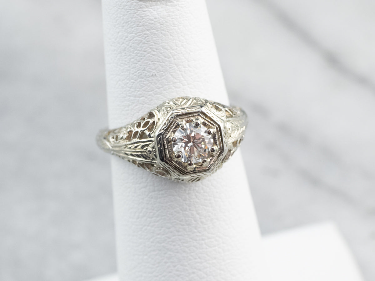 Art Deco Diamond Solitaire Ring