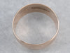 Antique Rose Gold Wide Wedding Band Ring