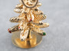 Vintage Enamel 14K Gold Christmas Tree Charm
