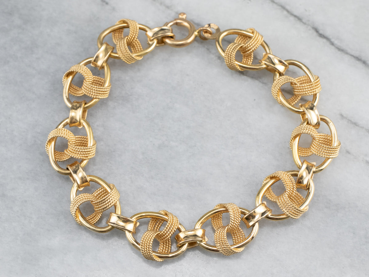 18K Gold Fancy Link Bracelet